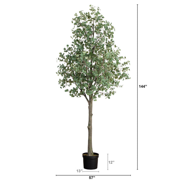 12’ Artificial Eucalyptus Tree