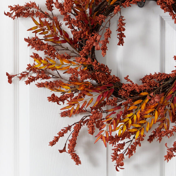 18” Harvest Berry Artificial Wreath