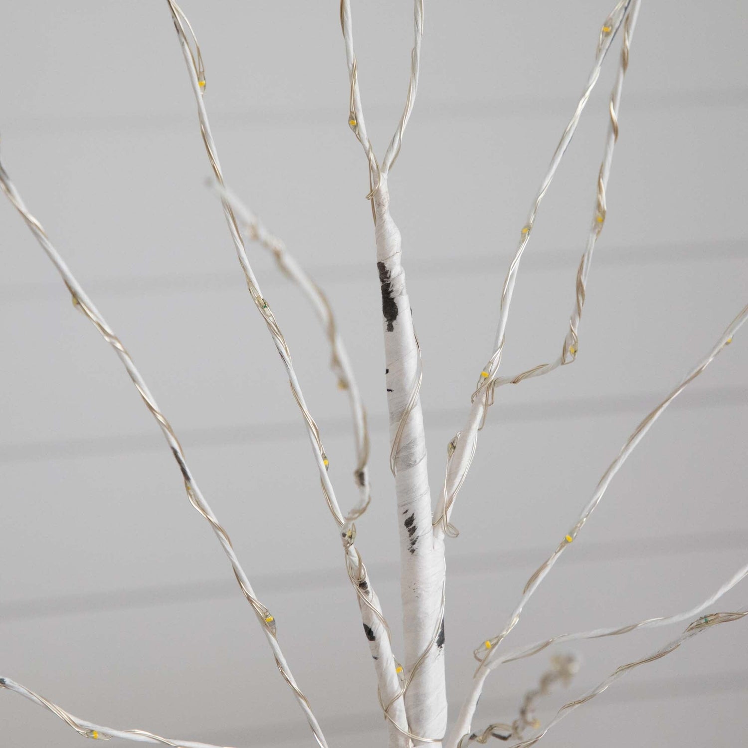 2’ Pre-Lit Artificial White Birch Tree with 60 Warm White LED Lights