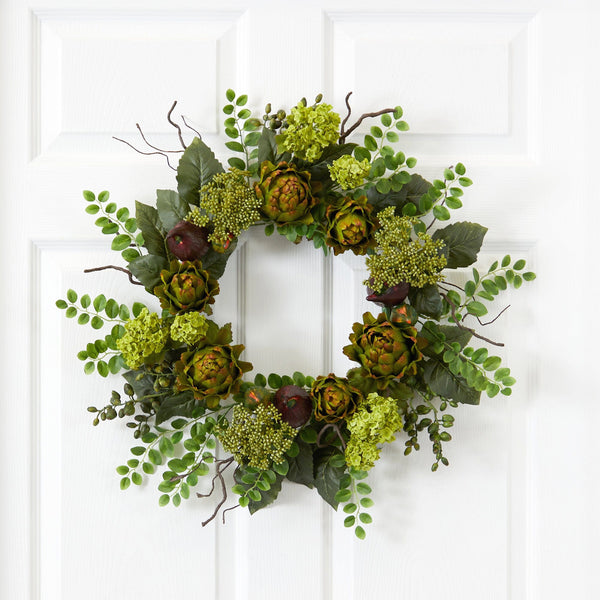 20" Artichoke Floral Wreath"