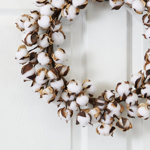 20” Cotton Ball Wreath