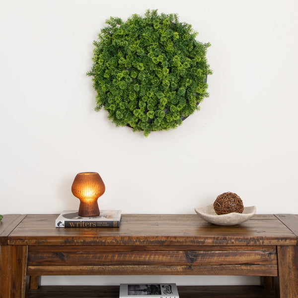 20” UV Resistant Irish Green Meadow Artificial Living Wall Art Panel in Black Aluminum Frame