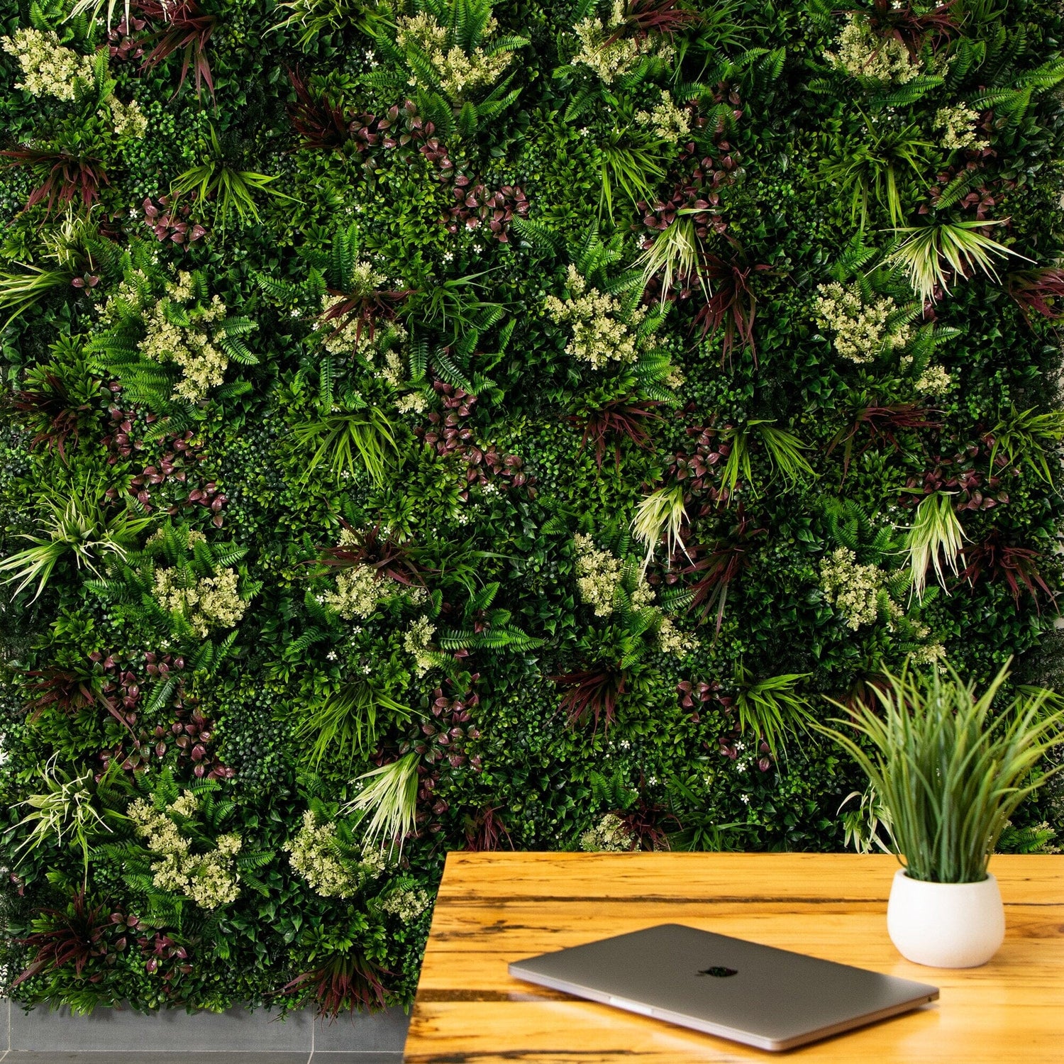 20” x 20” UV Resistant Corfu Island Artificial Living Wall Panels (Indoor/Outdoor) - Set of 3