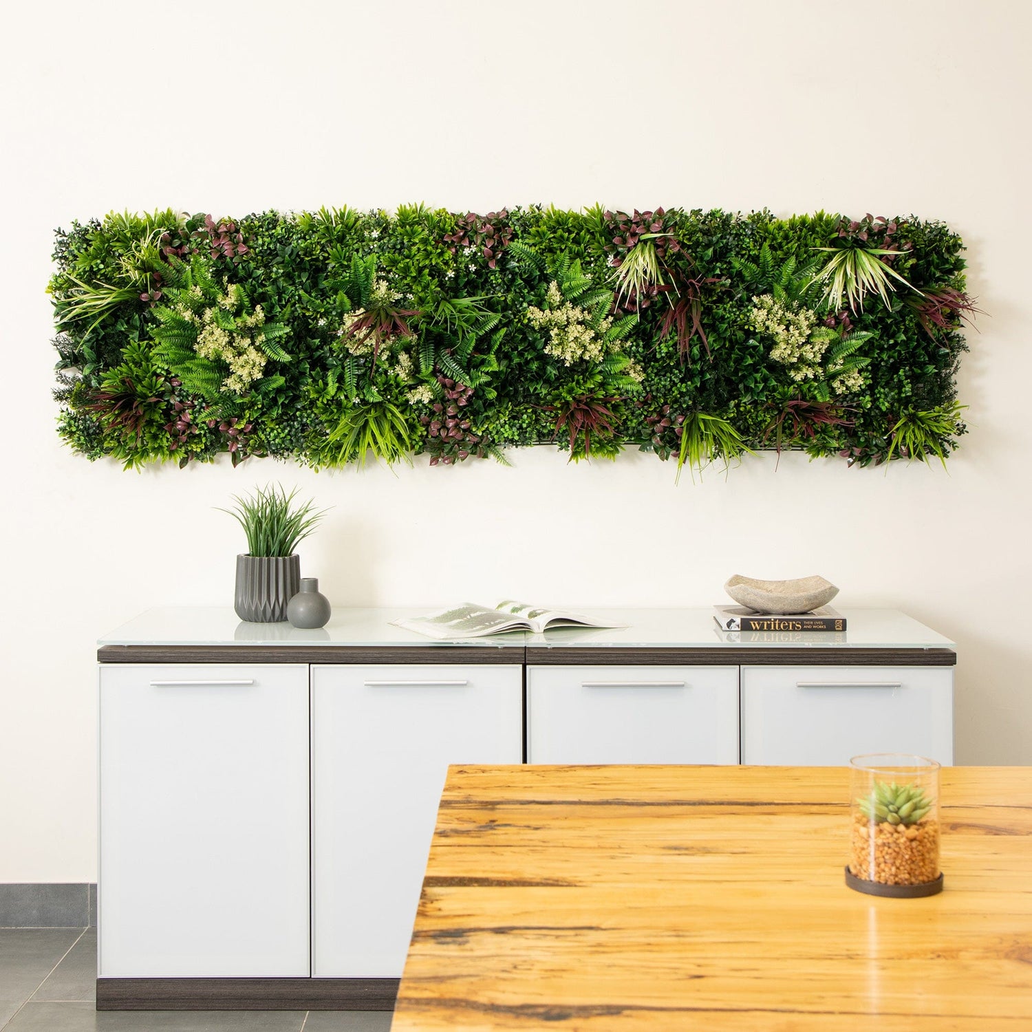 20” x 20” UV Resistant Corfu Island Artificial Living Wall Panels (Indoor/Outdoor) - Set of 3