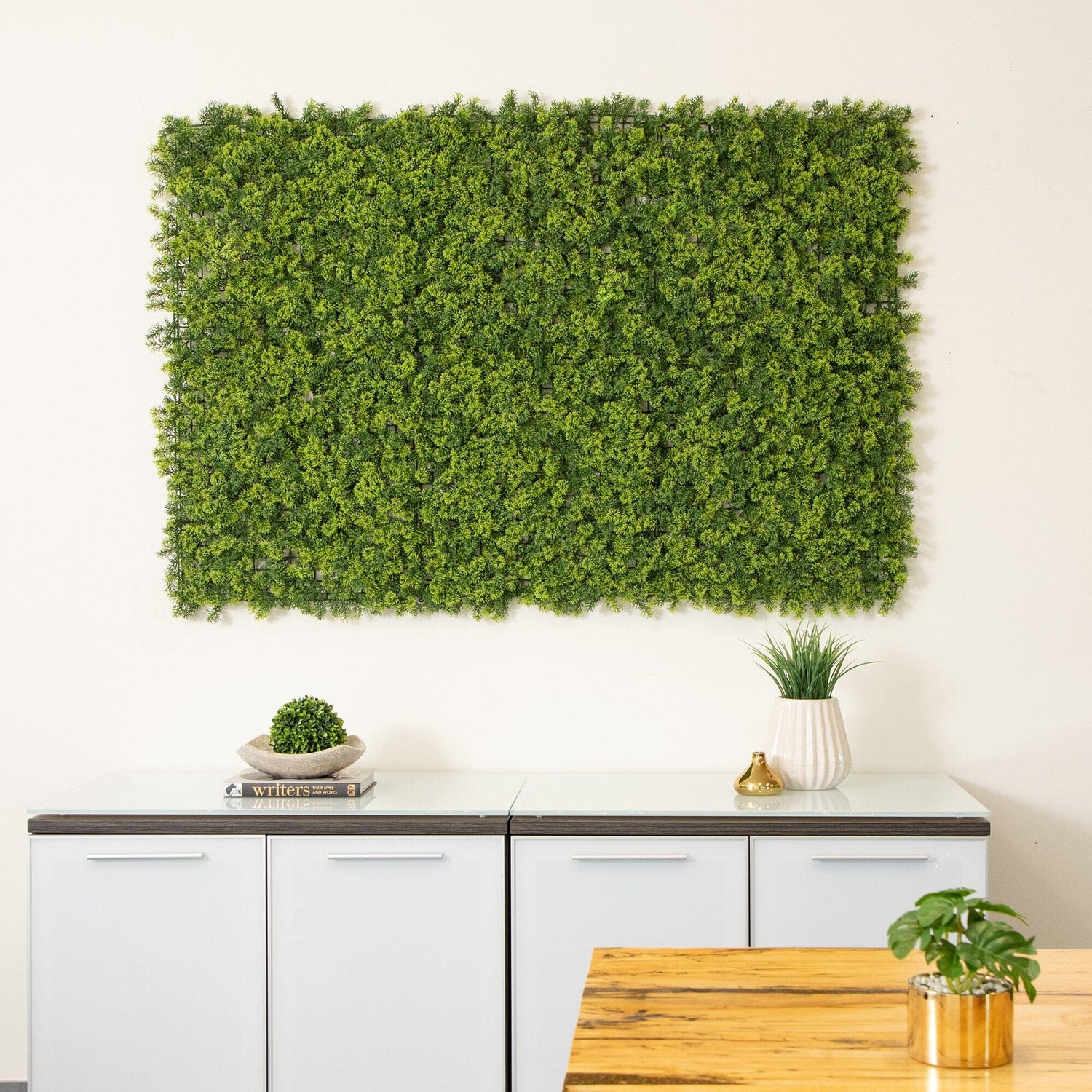 20” x 20” UV Resistant Irish Green Meadow Artificial Living Wall Panels (Indoor/Outdoor) - Set of 6