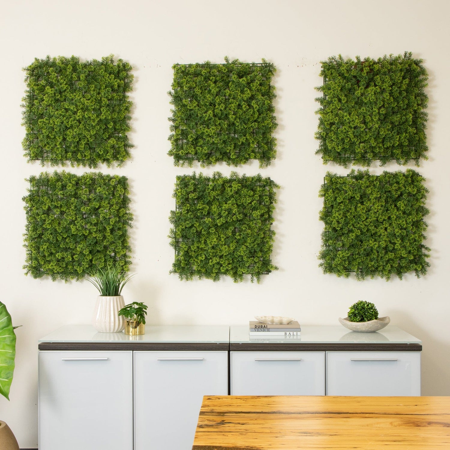 20” x 20” UV Resistant Irish Green Meadow Artificial Living Wall Panels (Indoor/Outdoor) - Set of 6