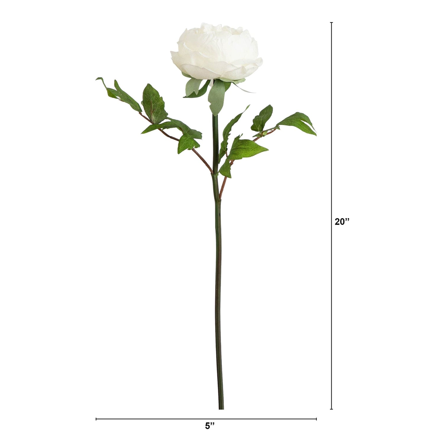 20"Artificial Peony Flower Stems - Set of 3