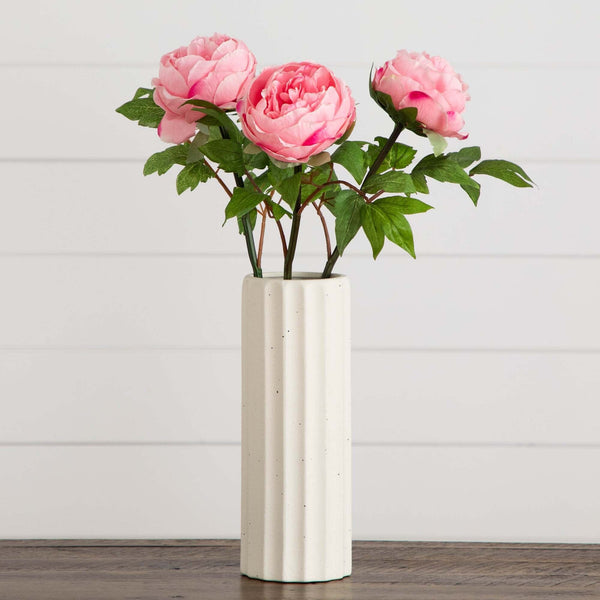 20"Artificial Peony Flower Stems - Set of 3