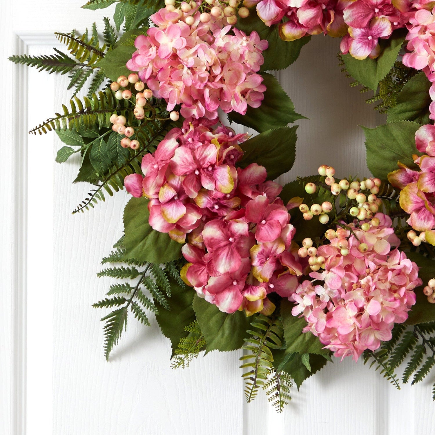 24” Artificial Hydrangea Berry Wreath