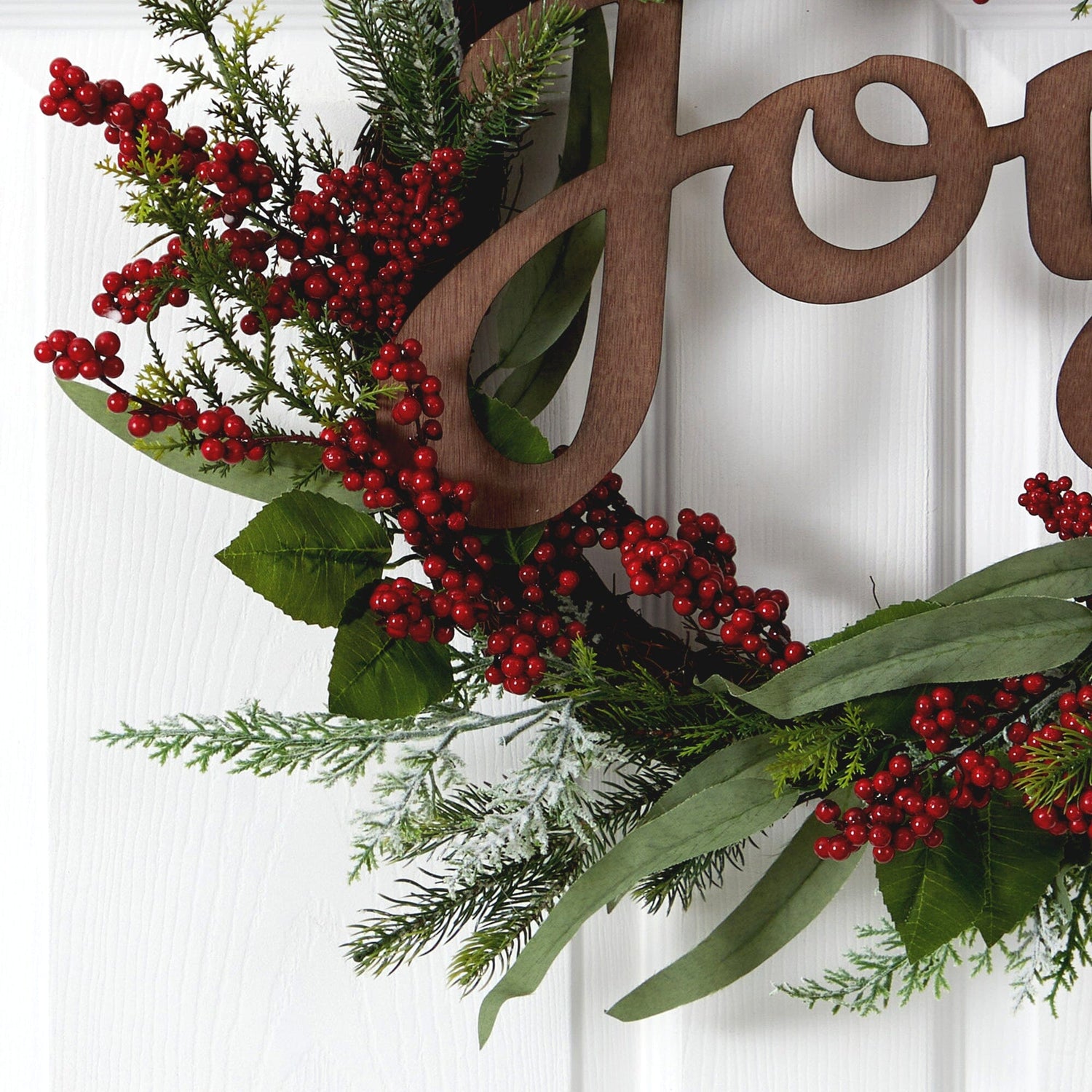 24” Joy and Berries Artificial Christmas Wreath