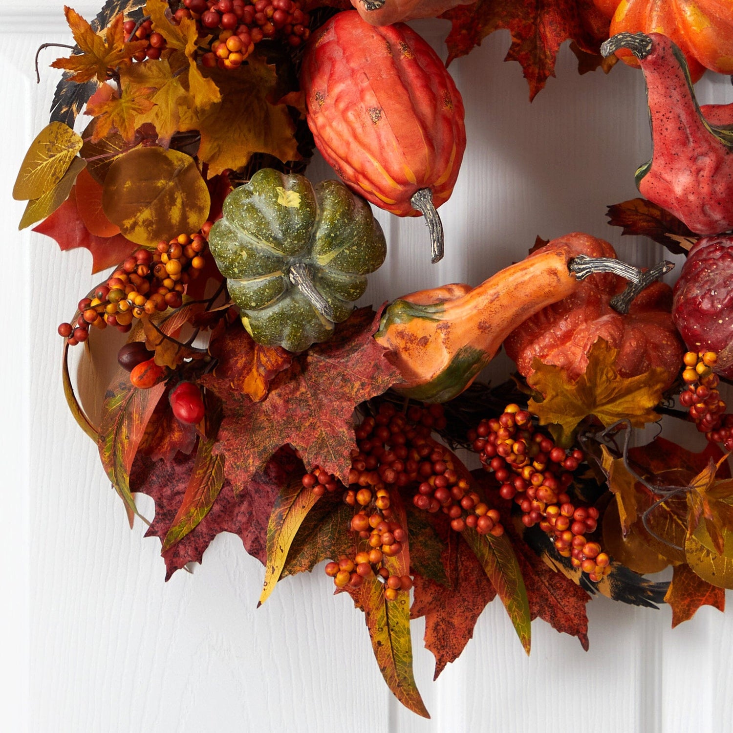 24" Pumpkin & Berry Wreath"