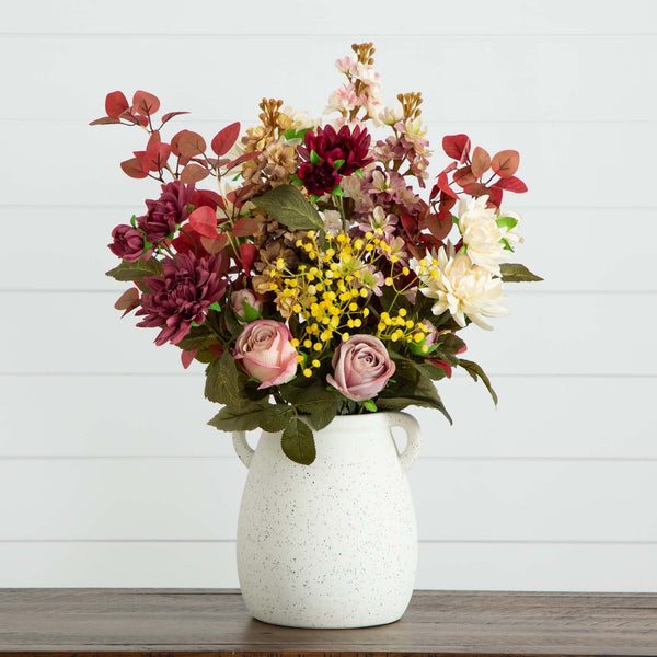 25” Mixed Flower Arrangement in Ceramic Vase