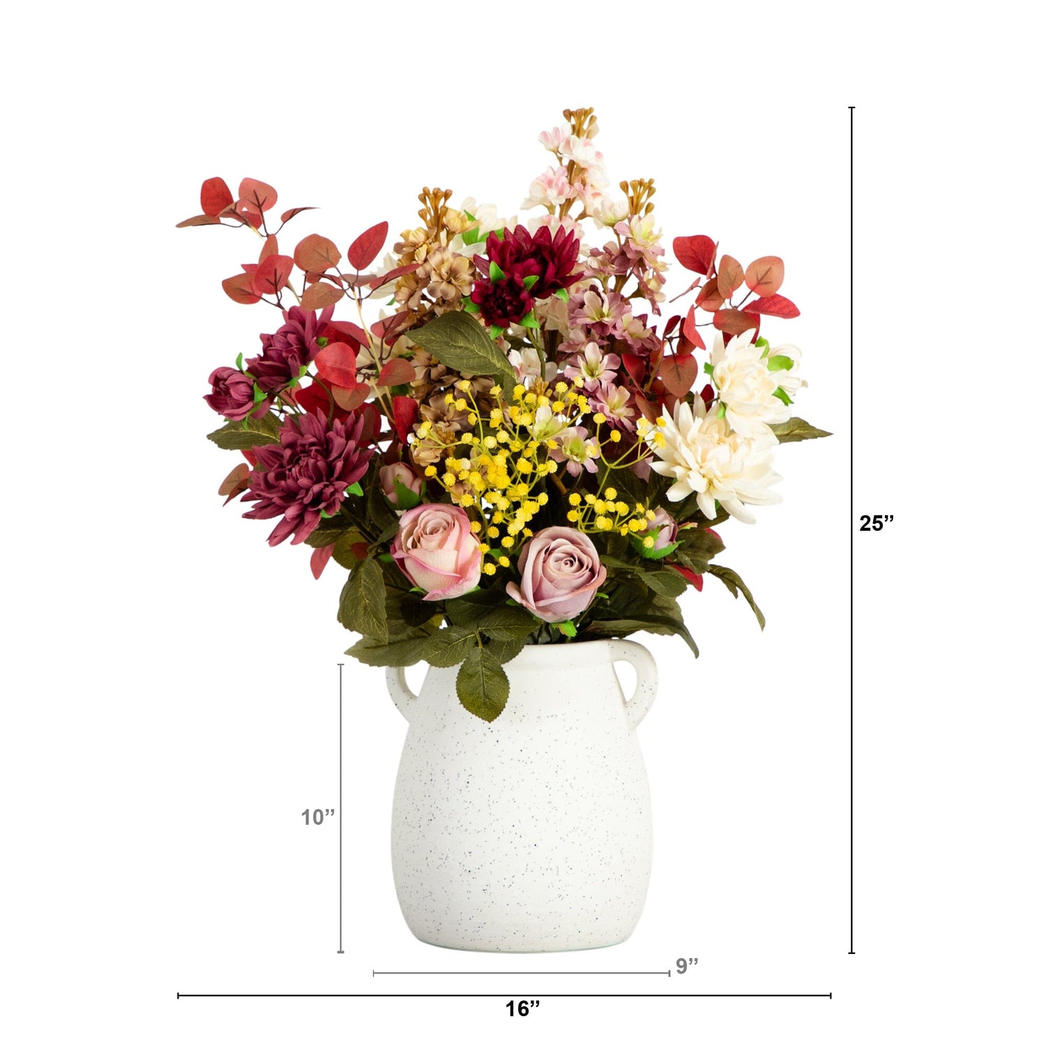 25” Mixed Flower Arrangement in Ceramic Vase