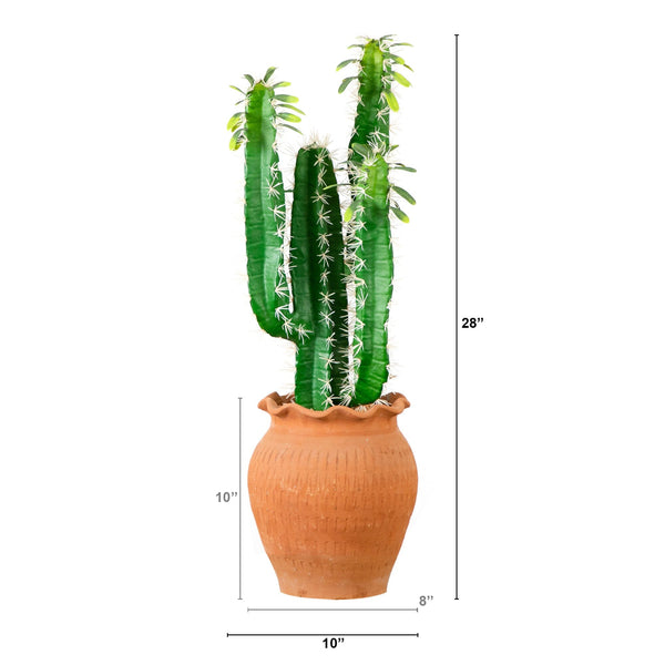 28” Artificial Cactus in Terracotta Planter