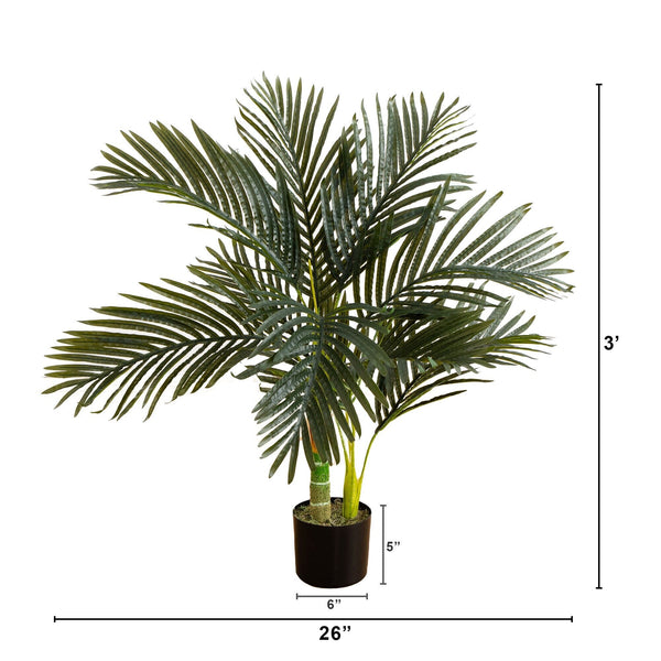 3’ Artificial Golden Cane Palm Tree