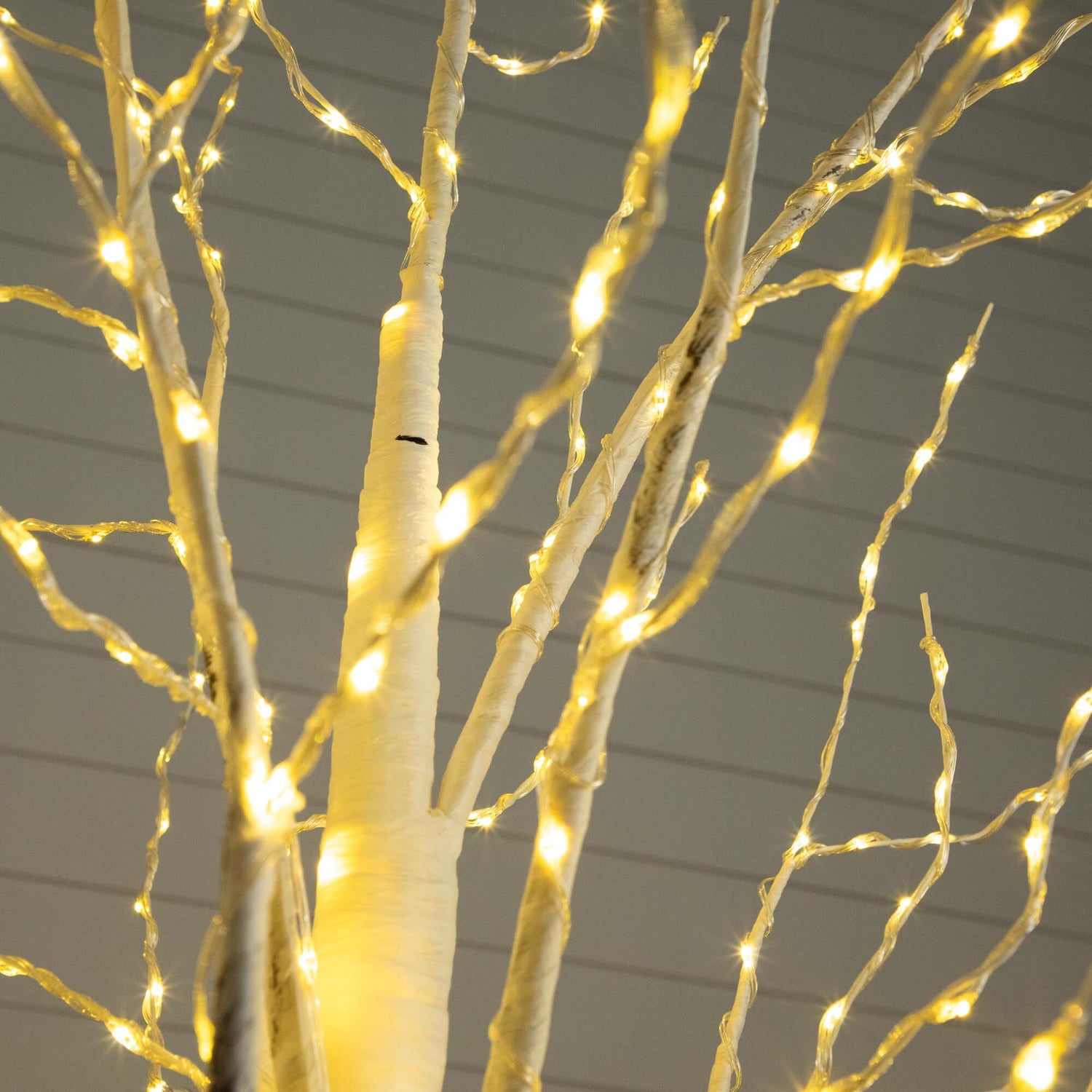 3’ Pre-Lit Artificial White Birch Tree with 92  Warm White LED Lights