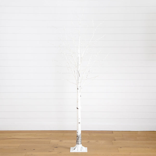 3’ Pre-Lit Artificial White Birch Tree with 92  Warm White LED Lights