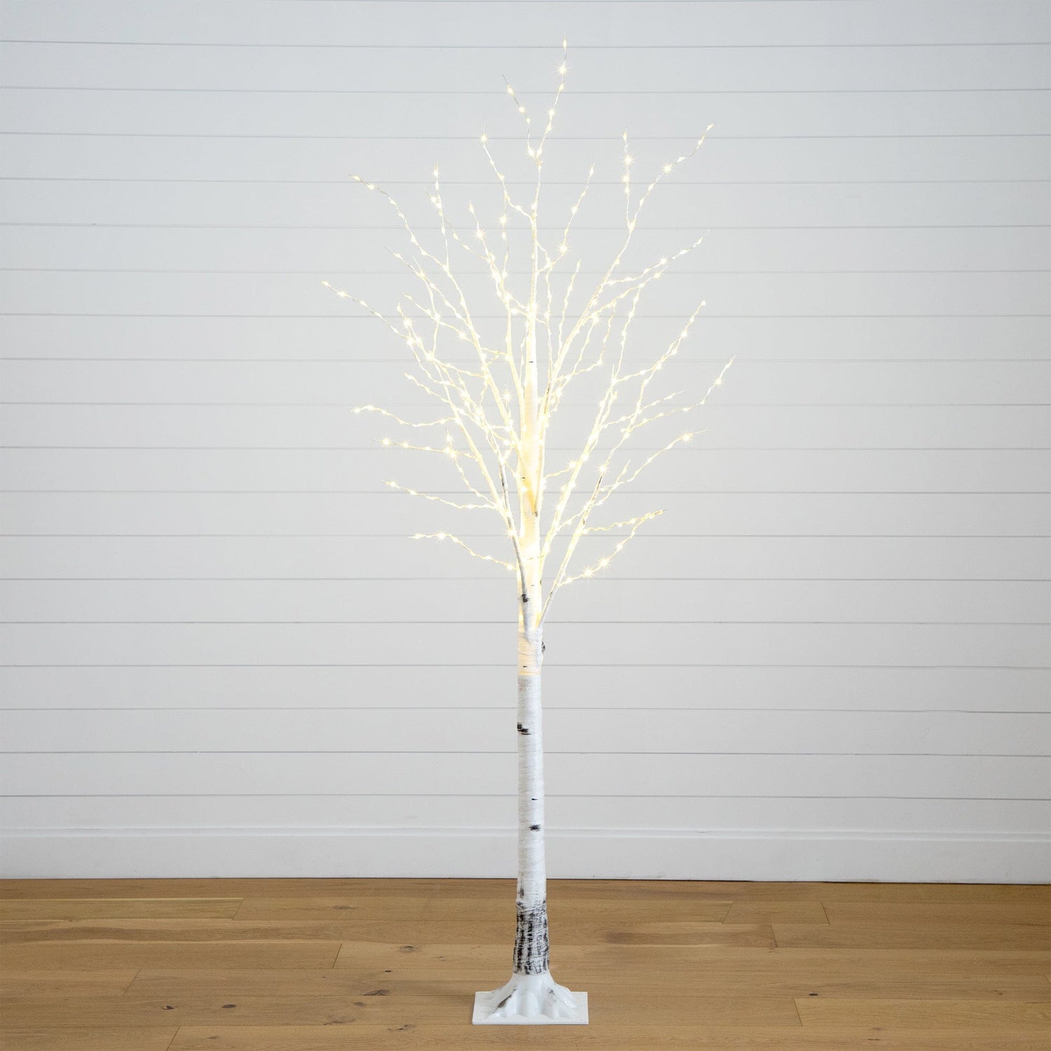 3’ Pre-Lit Artificial White Birch Tree with 92  Warm White LED Lights