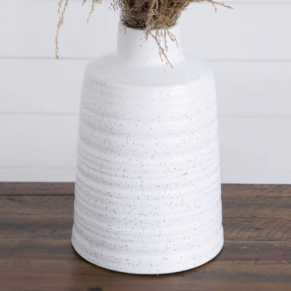 30” Dried Natural Pampas Arrangement in Ceramic Vase