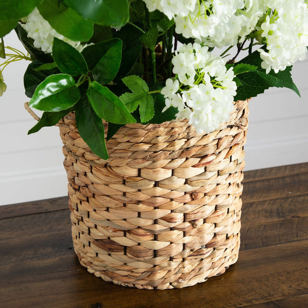 31” Artificial Mixed Flower Arrangement in Hyacinth Weave Basket