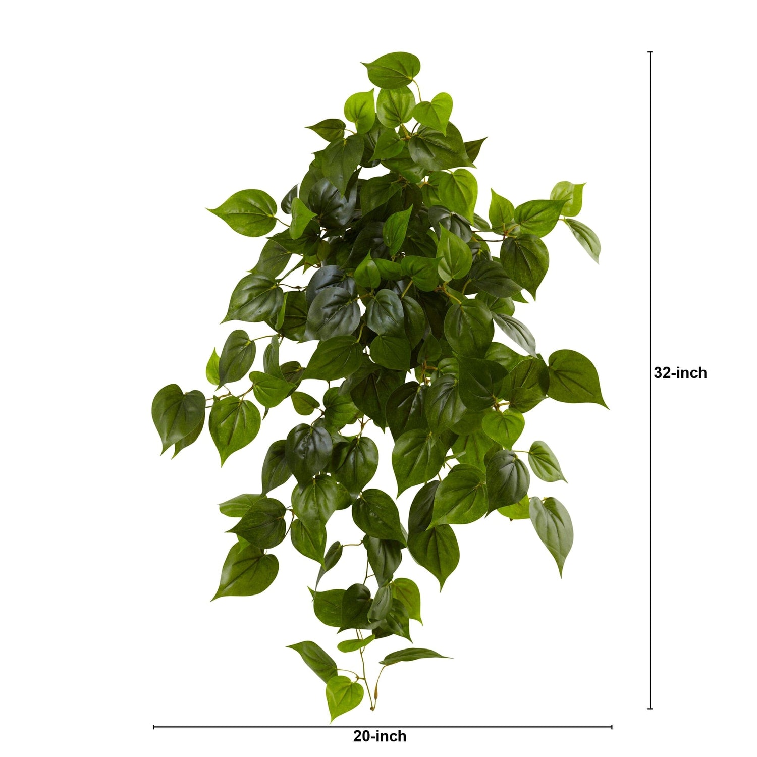 32” Artificial Philo Hanging Bush Plant (Set of 2) UV Resistant (Indoor/Outdoor)