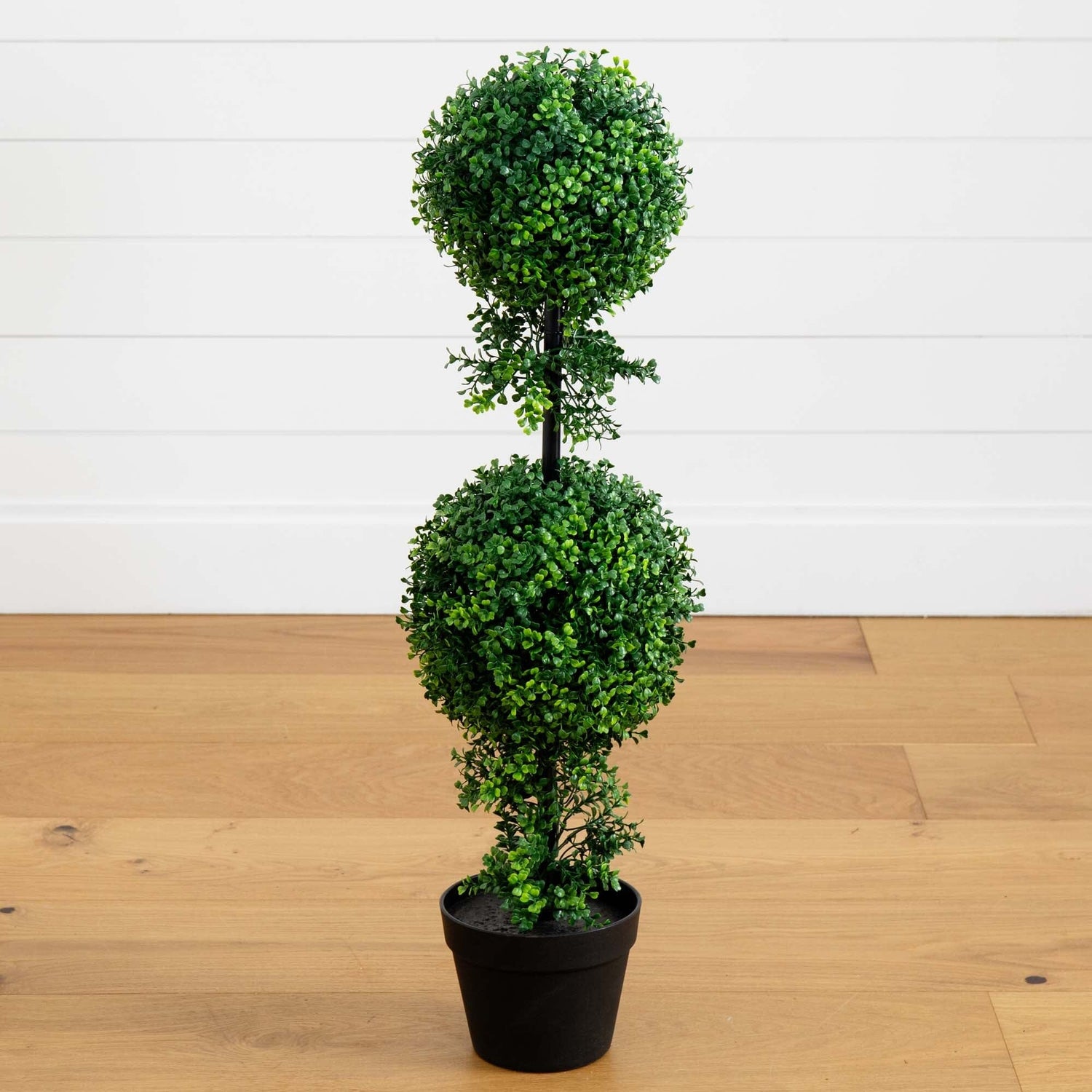 34” Boxwood Double Ball Topiary Artificial Tree (Indoor/Outdoor)