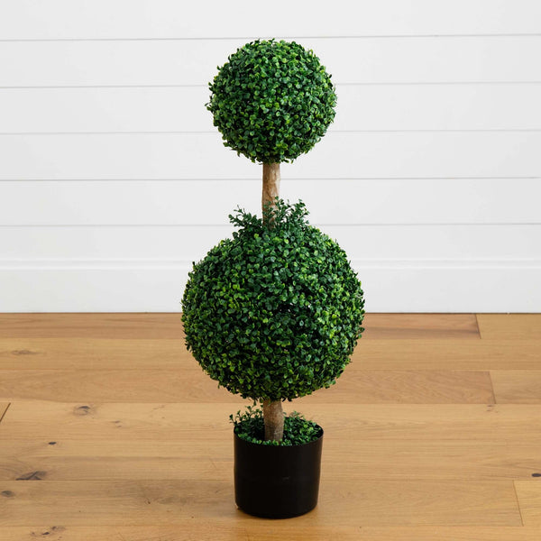 35” Double Boxwood Topiary