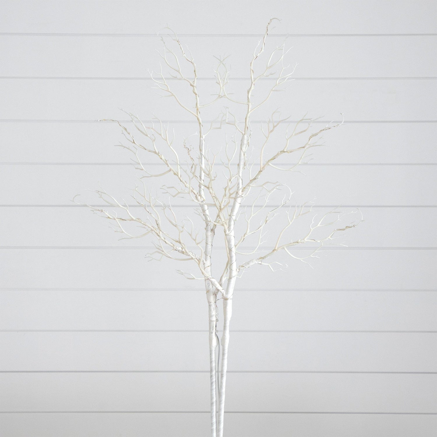 35” Pre-Lit Artificial White Birch Branches with 80 Warm White LED Lights - Set of 2