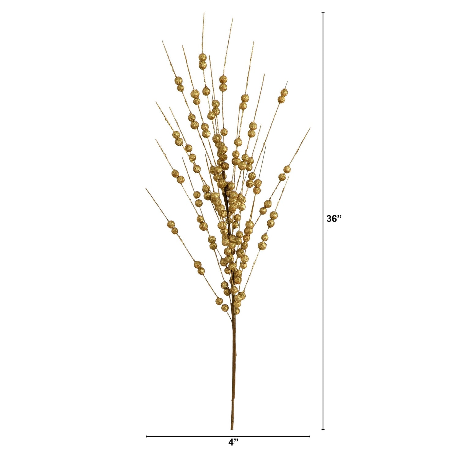 36" Artificial Gold Berry Stem - Set of 3