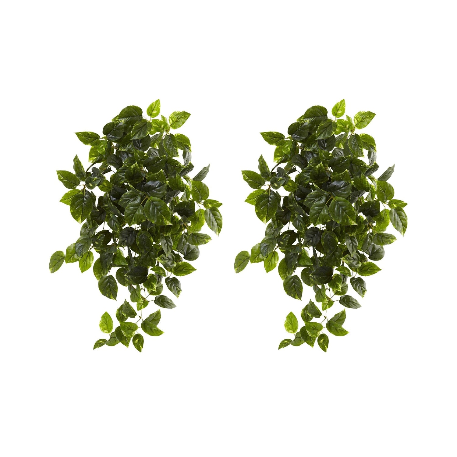 36” UV Resistant Artificial Pothos Hanging Plant (Indoor/Outdoor) - Set of 2