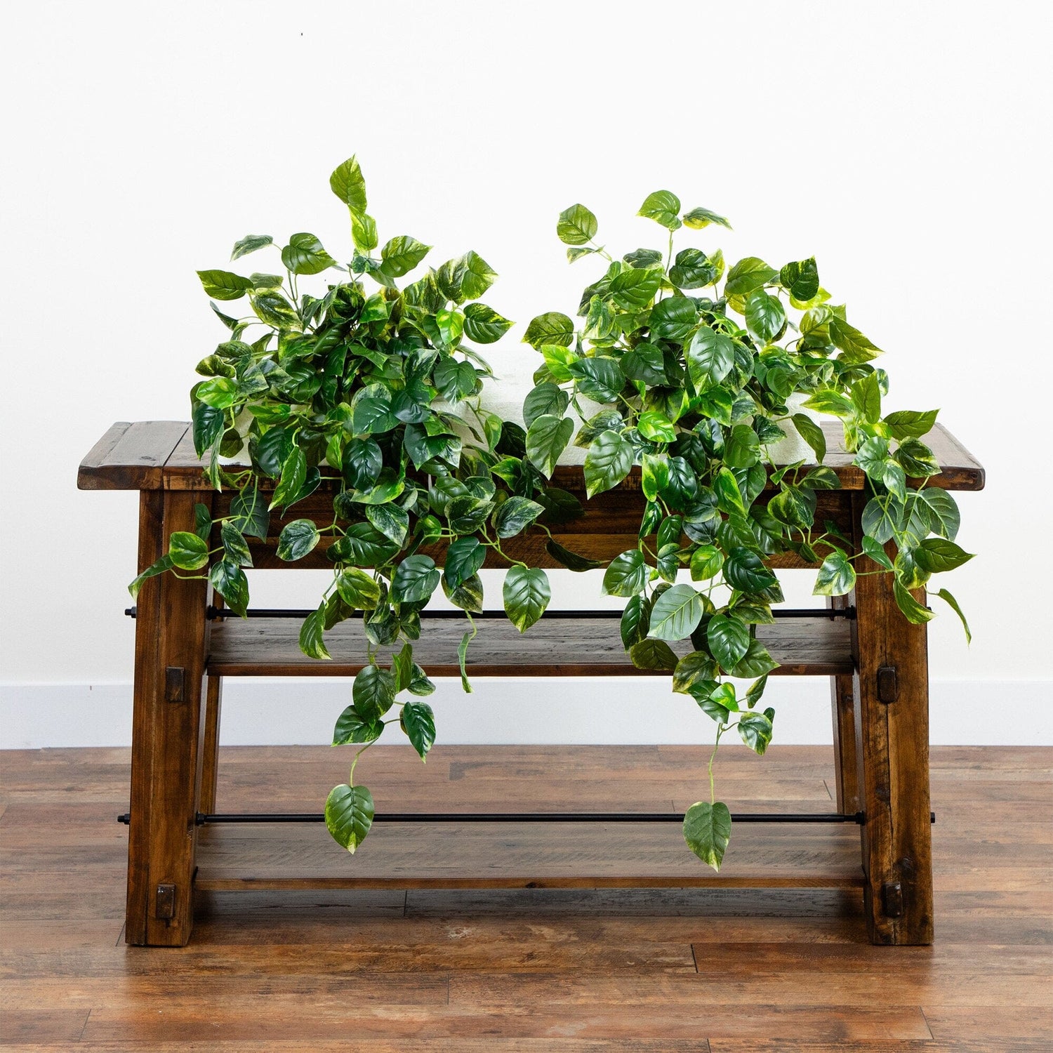 36” UV Resistant Artificial Pothos Hanging Plant (Indoor/Outdoor) - Set of 2