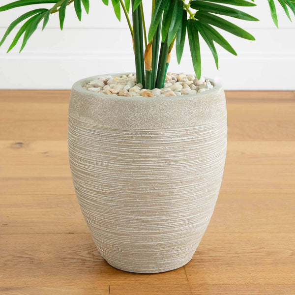 4’ Areca Artificial Palm Tree in Sand Colored Planter