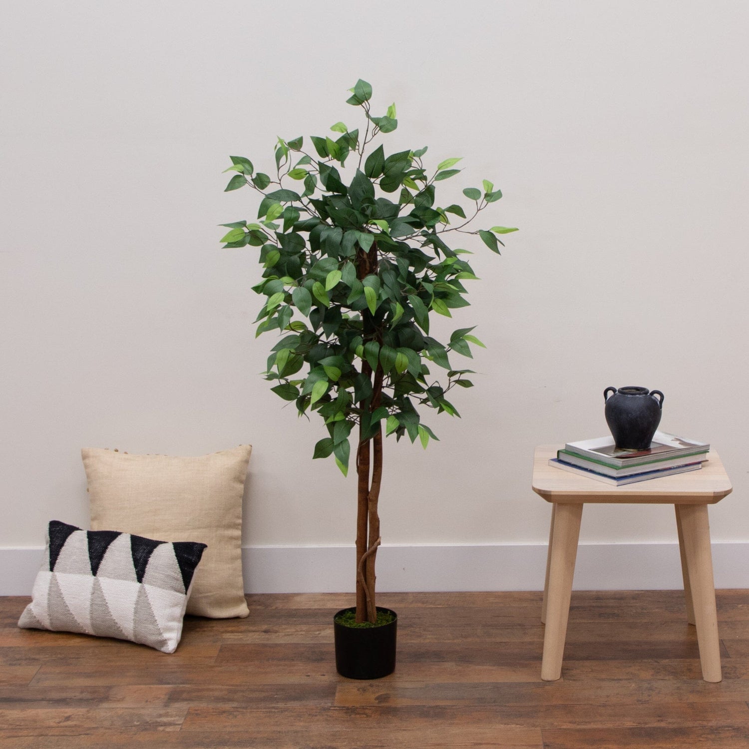 4’ Artificial Double Trunk Ficus Tree