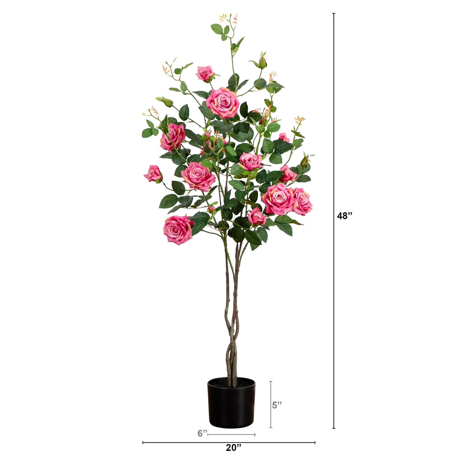 4’ Artificial Rose Tree