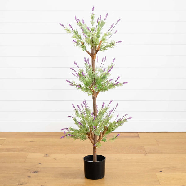 4' Lavender Topiary Silk Tree