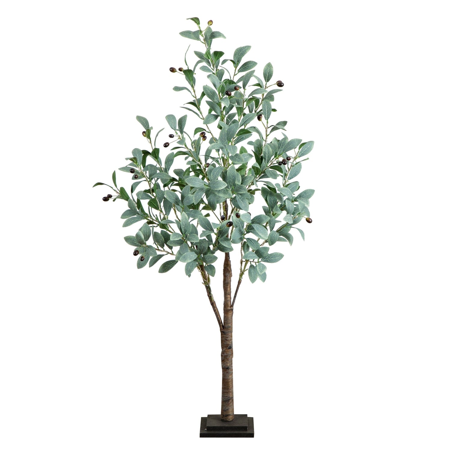 4’ Lighted Artificial Fruiting Olive Tree with 150 Warm White LED Lights