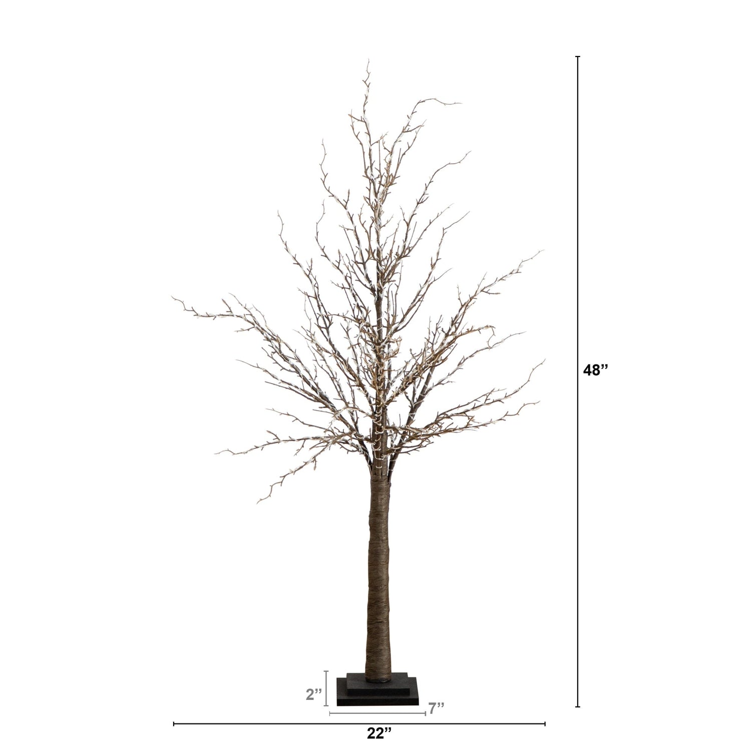 4’ Pre-Lit Artificial Twig Tree with 240 Warm White LED Lights