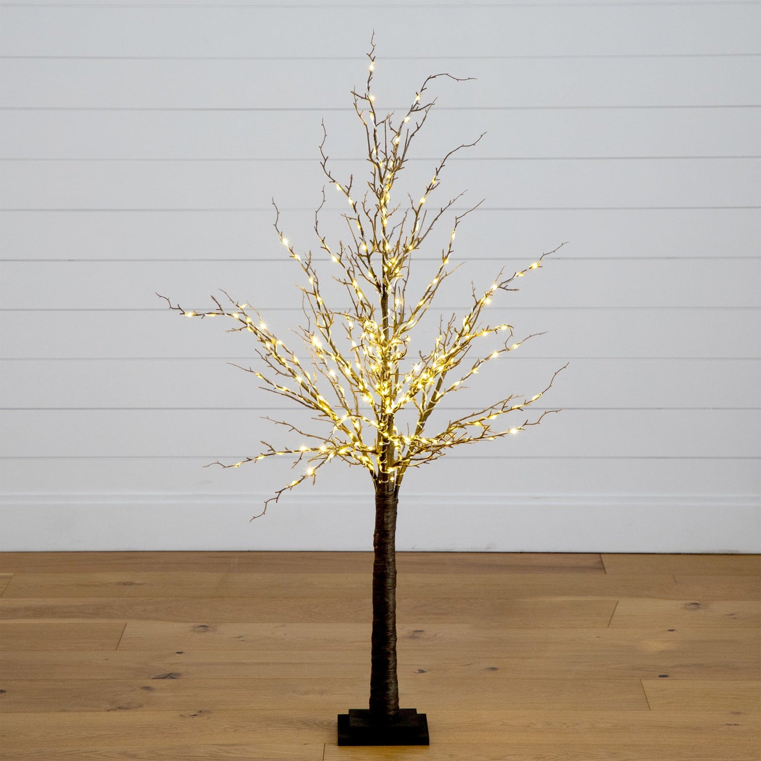 4’ Pre-Lit Artificial Twig Tree with 240 Warm White LED Lights