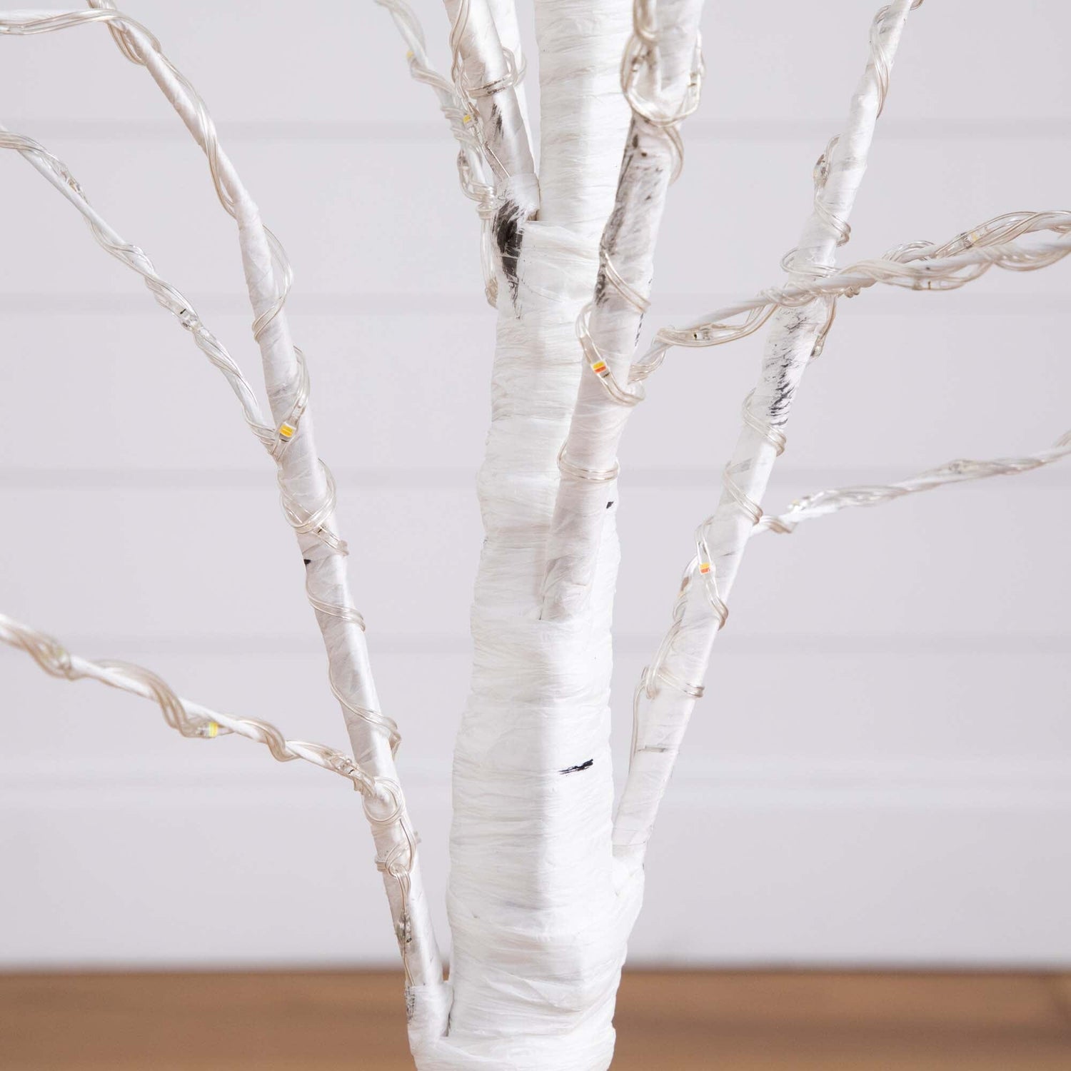 4’ Pre-Lit Artificial White Birch Tree with 240 Color Changing LED Lights