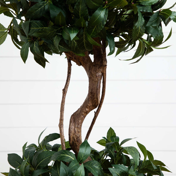 4' Sweet Bay Double Ball Topiary Silk Tree