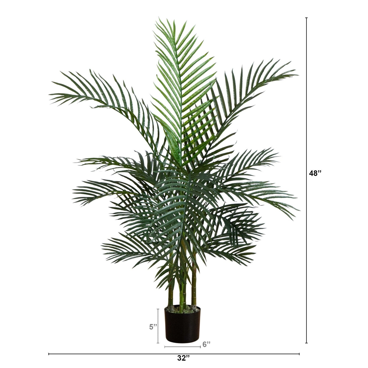 4' UV Resistant Artificial Areca Palm Tree (Indoor/Outdoor)