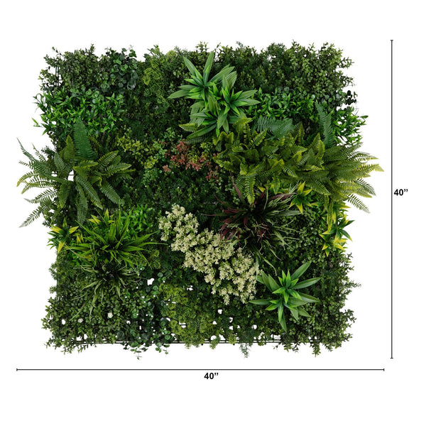 40” x 40” UV Resistant Amazon Rainforest Artificial Living Wall Panel (Indoor/Outdoor)