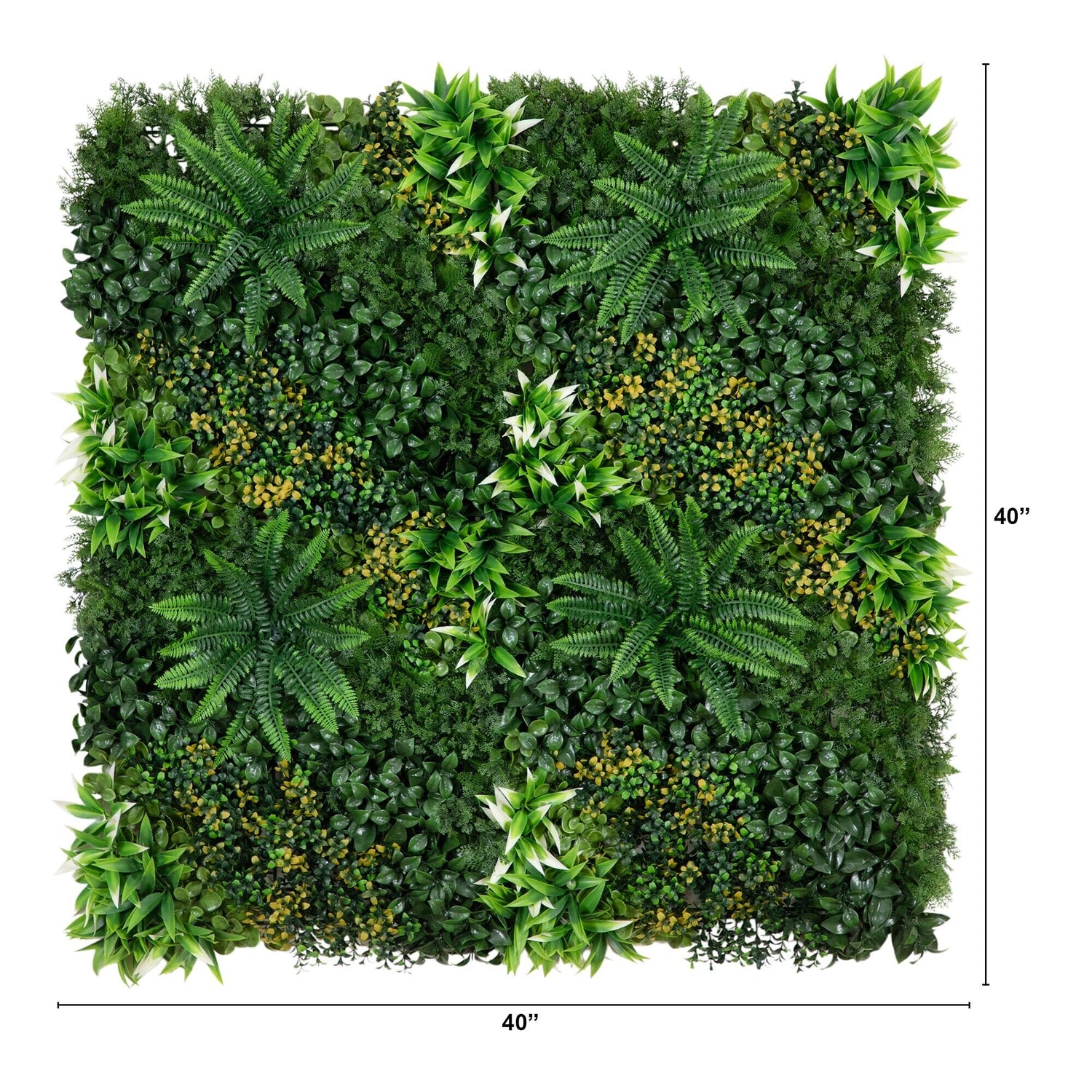 40” x 40” UV Resistant Hawaiian Islands Artificial Living Wall Panel (Indoor/Outdoor)