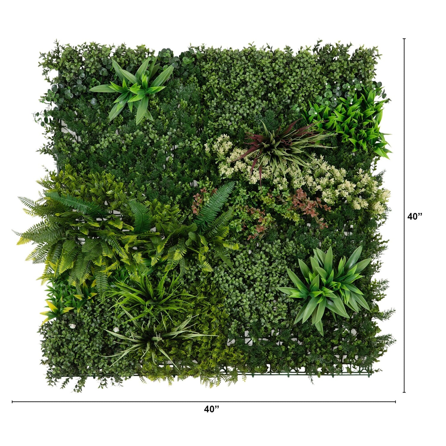 40” x 40” UV Resistant Madagascar Forest Artificial Living Wall Panel (Indoor/Outdoor)