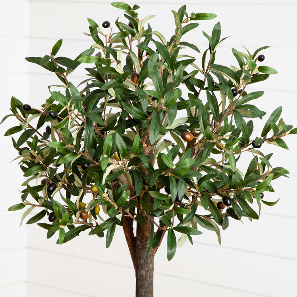 4.5' Olive Double Topiary Silk Tree