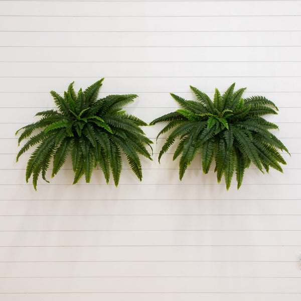 48" UV Resistant Artificial Boston Fern (Indoor/Outdoor) - Set of 2