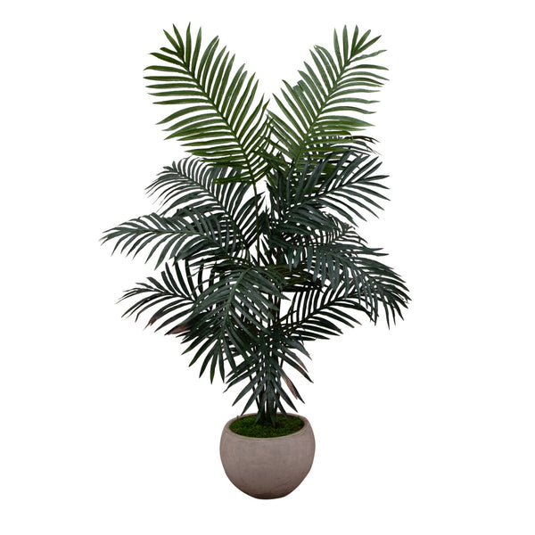 5’ Artificial Paradise Palm in Bowl Planter