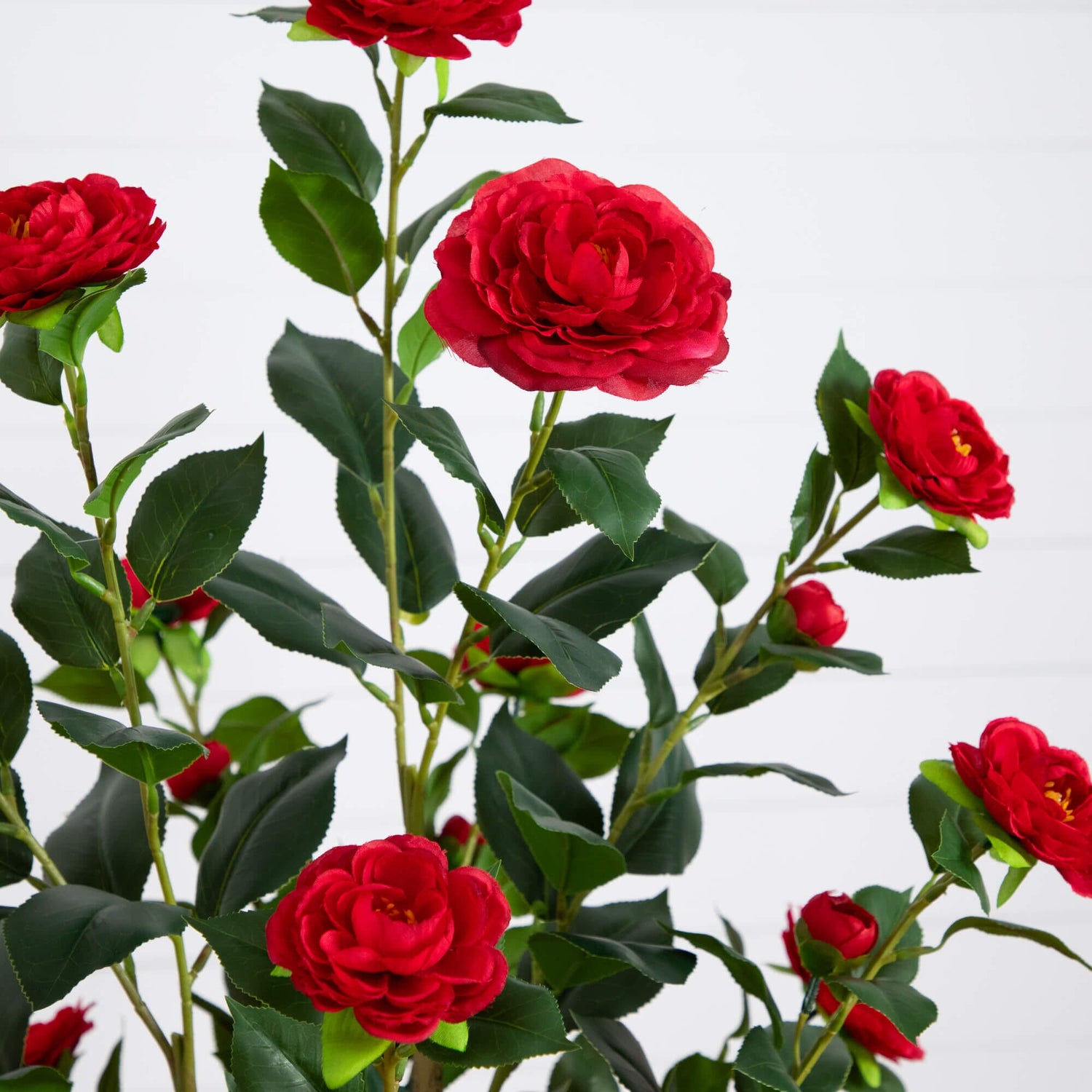 5’ Artificial Red Camellia Rose Tree