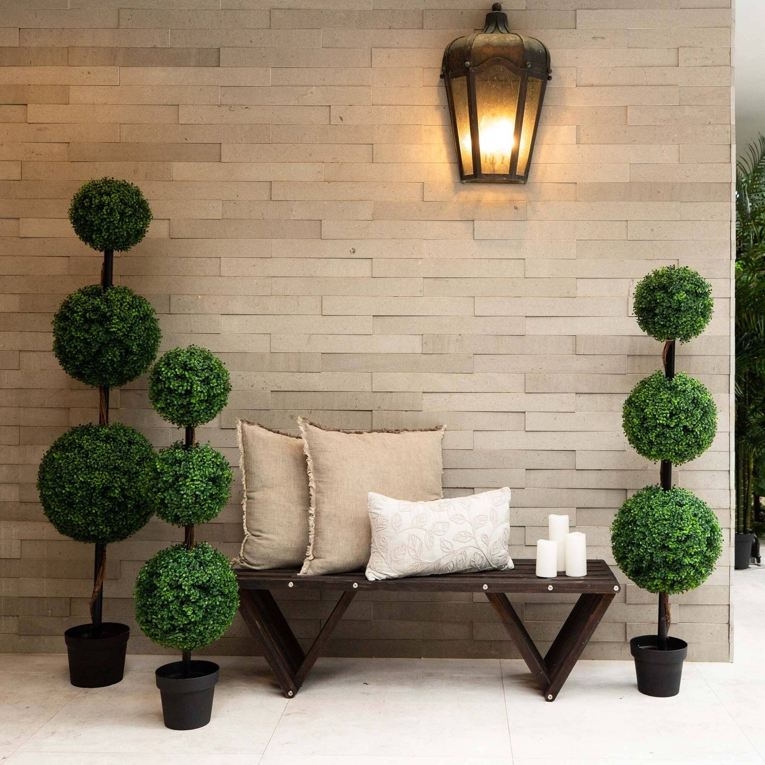 5’ Artificial Triple Ball Boxwood Topiary Tree (Indoor/Outdoor)