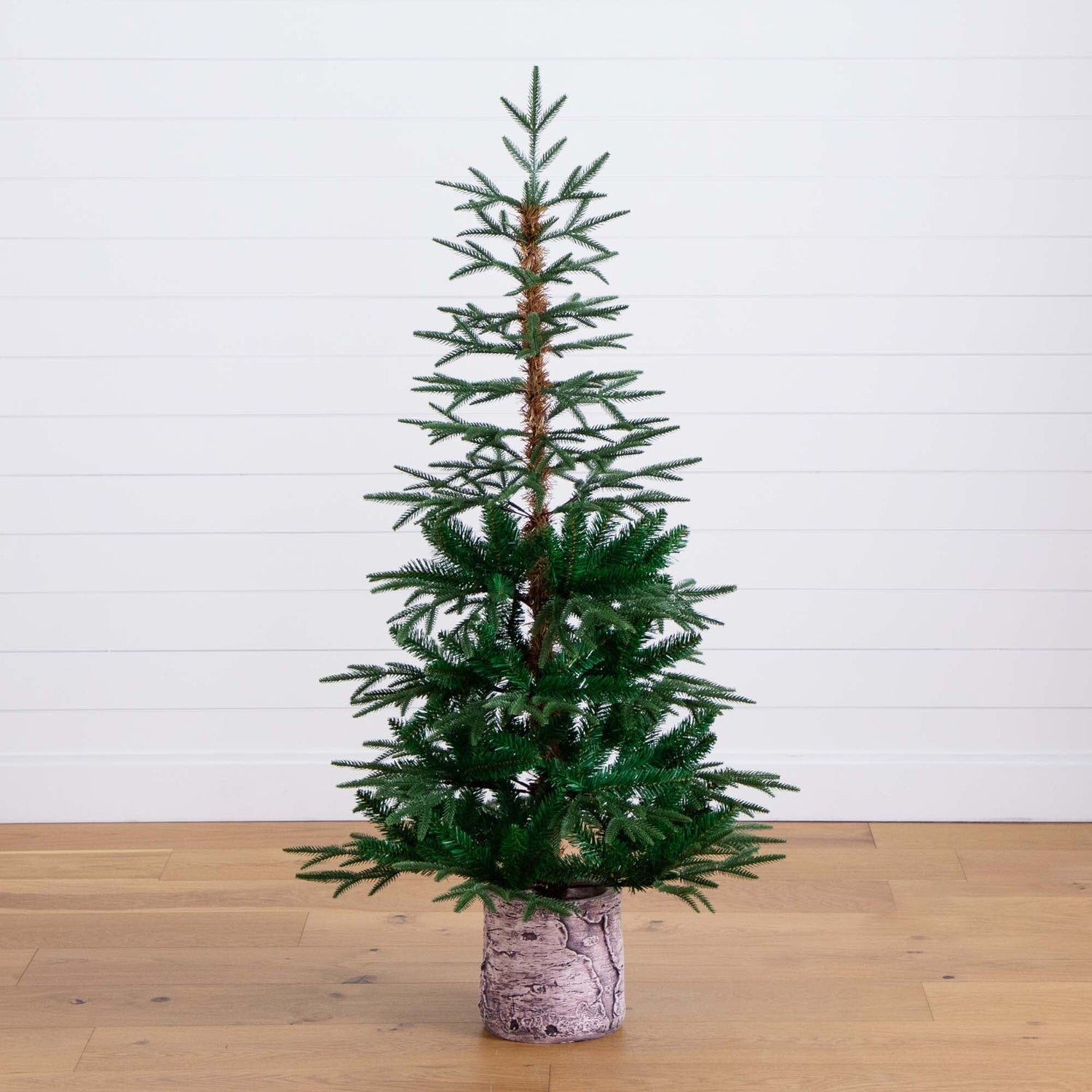 5’ Artificial Woodland Fir Christmas Tree in Decorative Planter